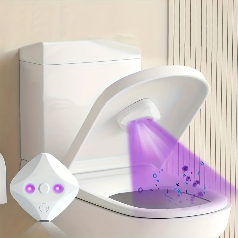 USB Rechargeable UV-C Automatic Toilet Cleaner with 3-Minute Auto On/Off and Compact Design
