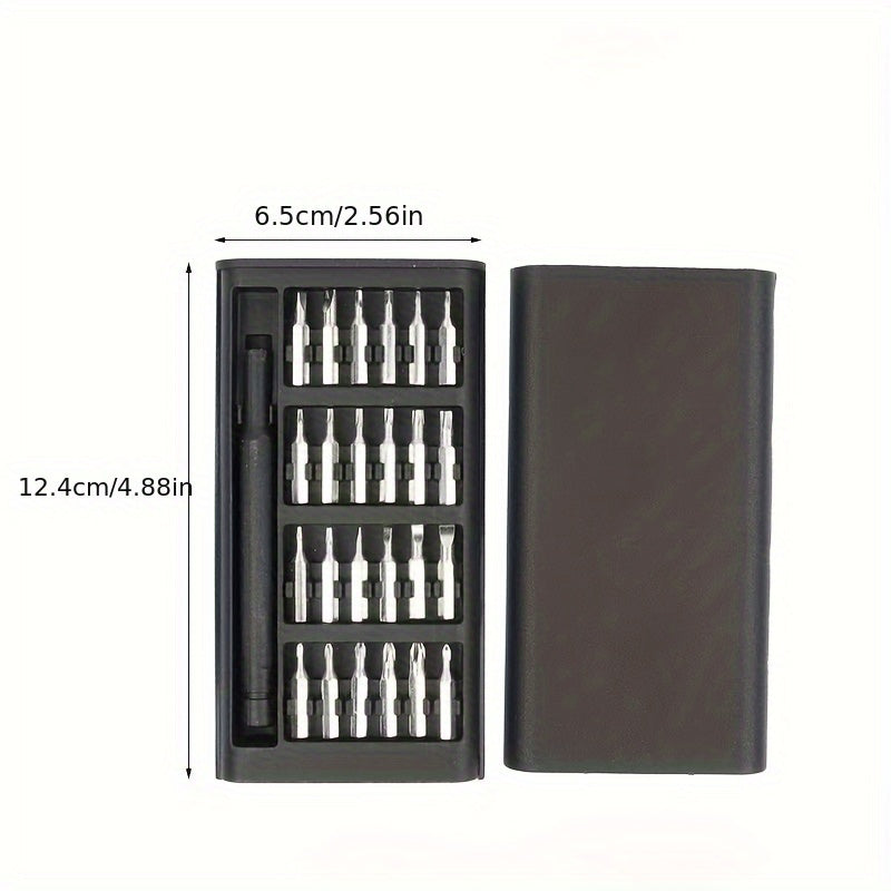 25-in-1 Precision Screwdriver Set for Mobile Phones and Tablets Assorted Bits Durable Plastic Case
