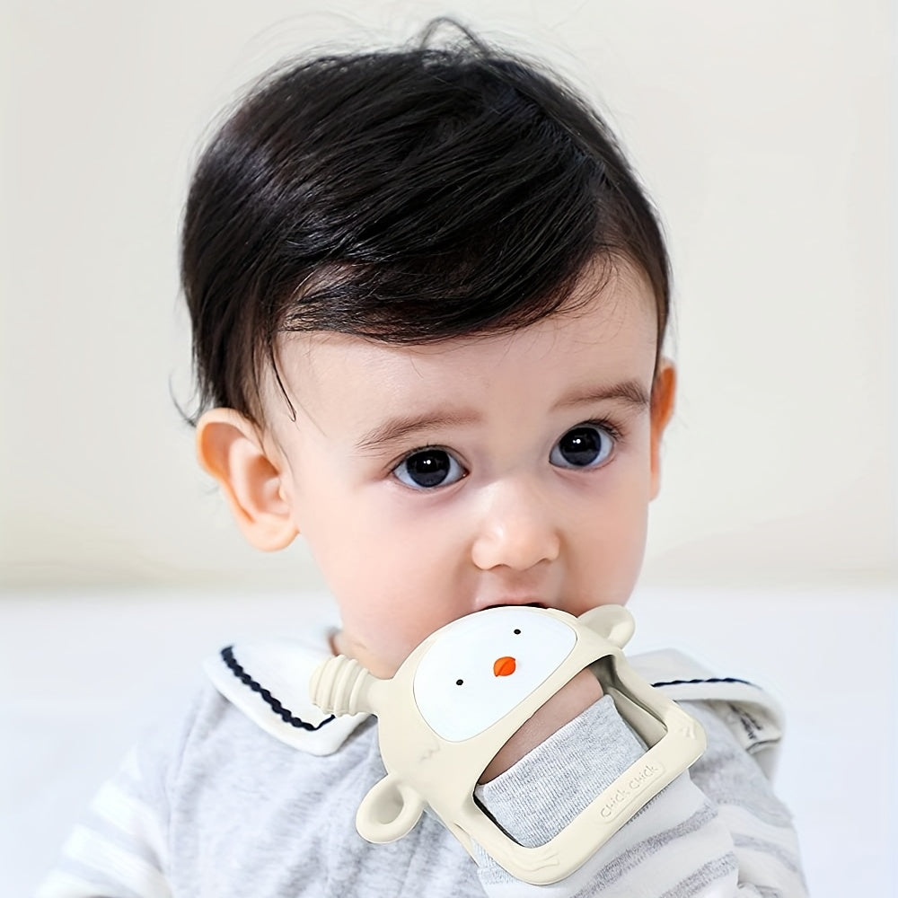 Silikon materialidan tayyorlangan chaqaloqlar uchun tish chiqargich o'yinchoq, bolalar uchun xavfsiz, chirqirash ovozi, 6-12 oylik bolalar uchun mos, BPA dan holi, hech qachon qo'lga tushmaydi (1/2 to'plam)
