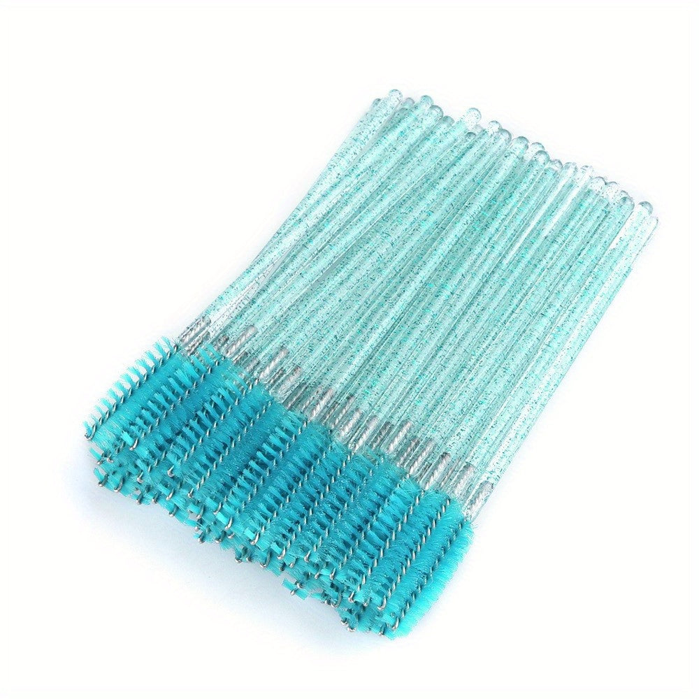 50 piezas de varillas desechables para máscara, juegos de aplicadores para pestañas y cejas