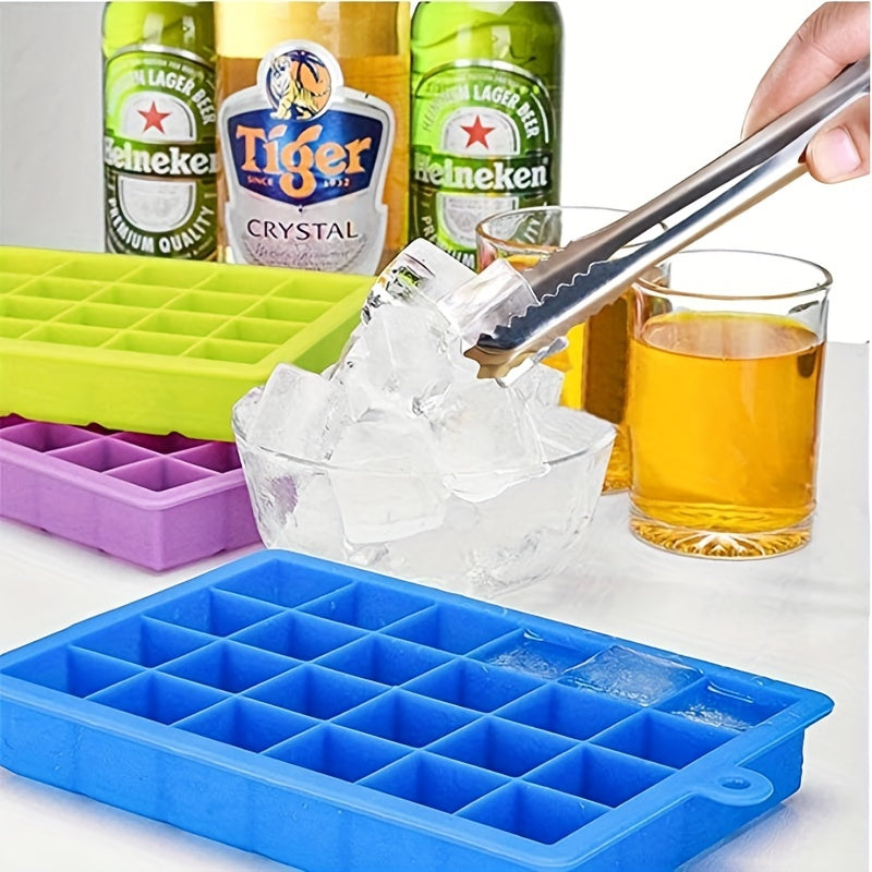 Silicone Ice Cube Trays 24 Compartments Lid Stackable Dishwasher Safe