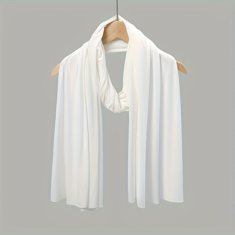 Ayollar uchun yuqori sifatli bir rangli polyester sharf, barcha fasllar va tadbirlar uchun mos, Ramazon uchun qulay.