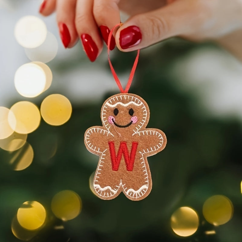 Fabric Gingerbread Man Christmas Ornament for Home and Kitchen Decoration