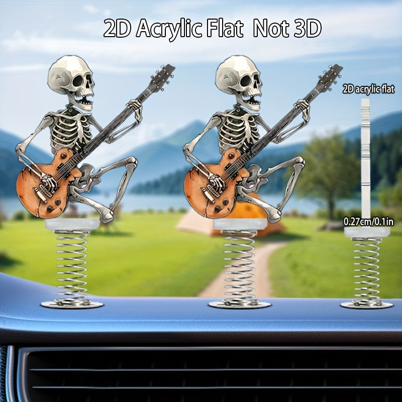 Yaratuvchi Skull Swing Avtomobil Dekoratsiyasi Akril 2D Tekis Stol Ichki Sovgʻa