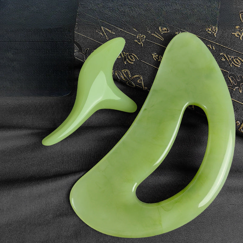 Универсальный скребок для тела для дренажа, массажа плеч, шеи, спины, живота, ног, лимфодренажа, иглоукалывания сухожилий и терапии по меридианам.