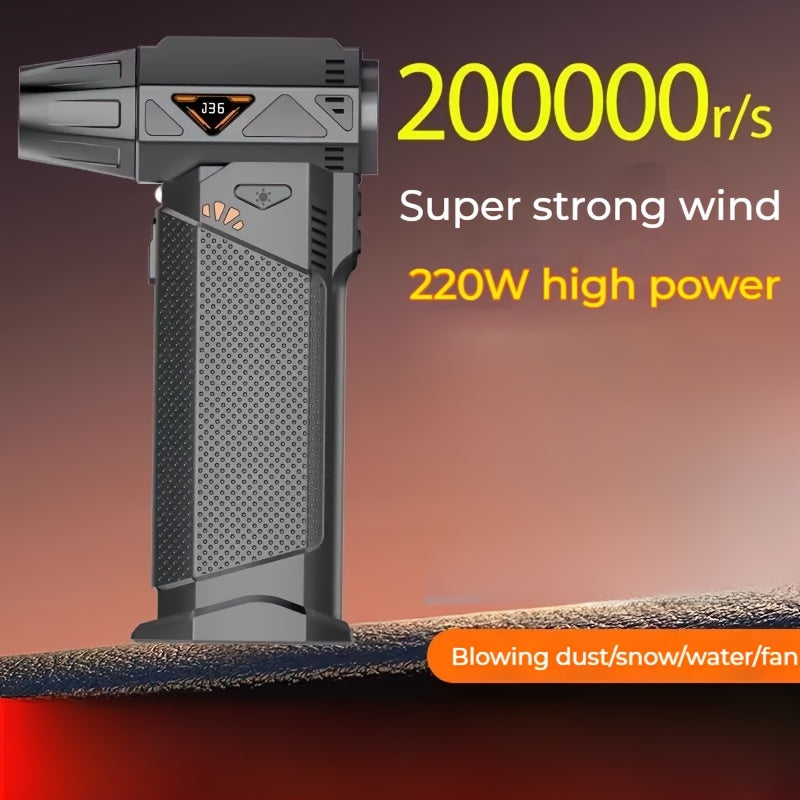 High-Speed Portable Dust Collector with Turbo Jet Fan for Precision Cleaning of Cars Homes Electronics
