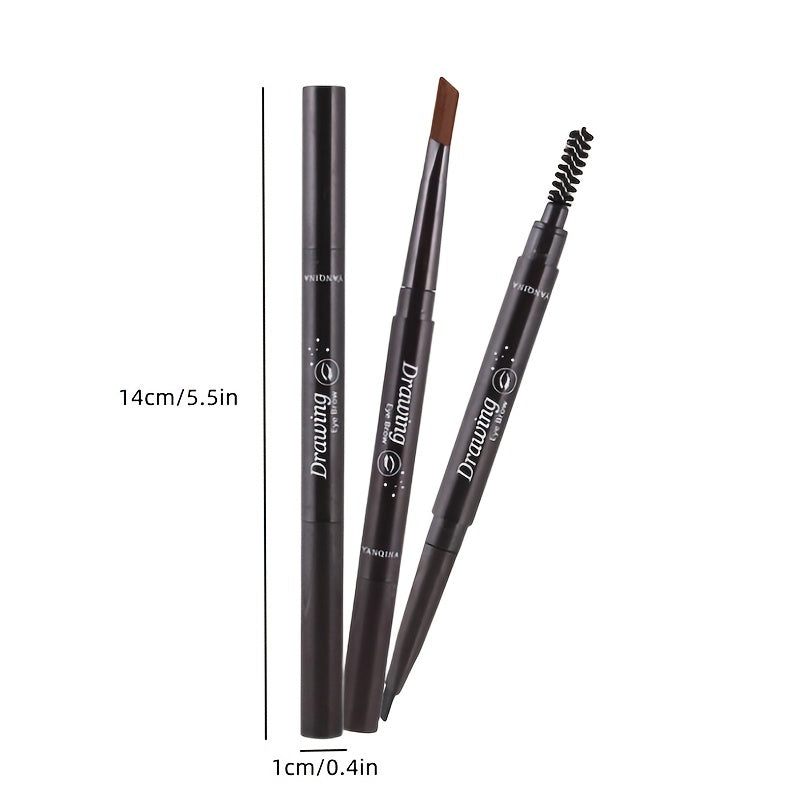 Women Waterproof Natural Makeup Double Head Eyebrow Pencil Multi-Color Long-Lasting