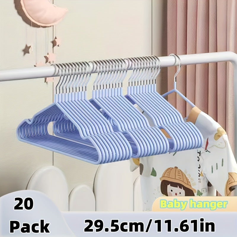 Baby Clothes Hangers Set of 20-30 Durable Anti-Slip Storage Racks for Closet Bathroom Bedroom