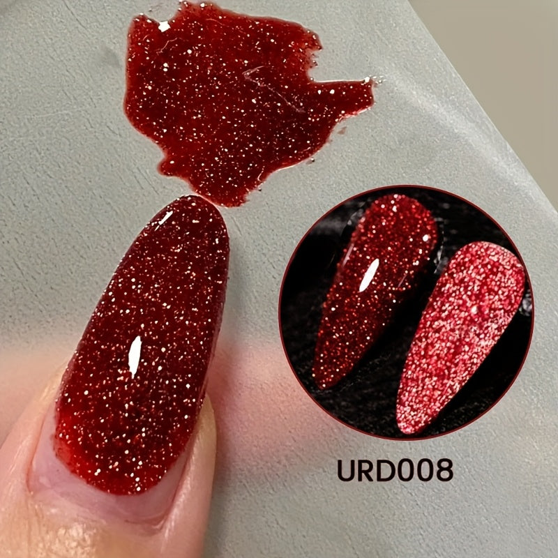 Reflective Glitter Top Coat Gel Nail Polish Colorful Sparkling Varnish