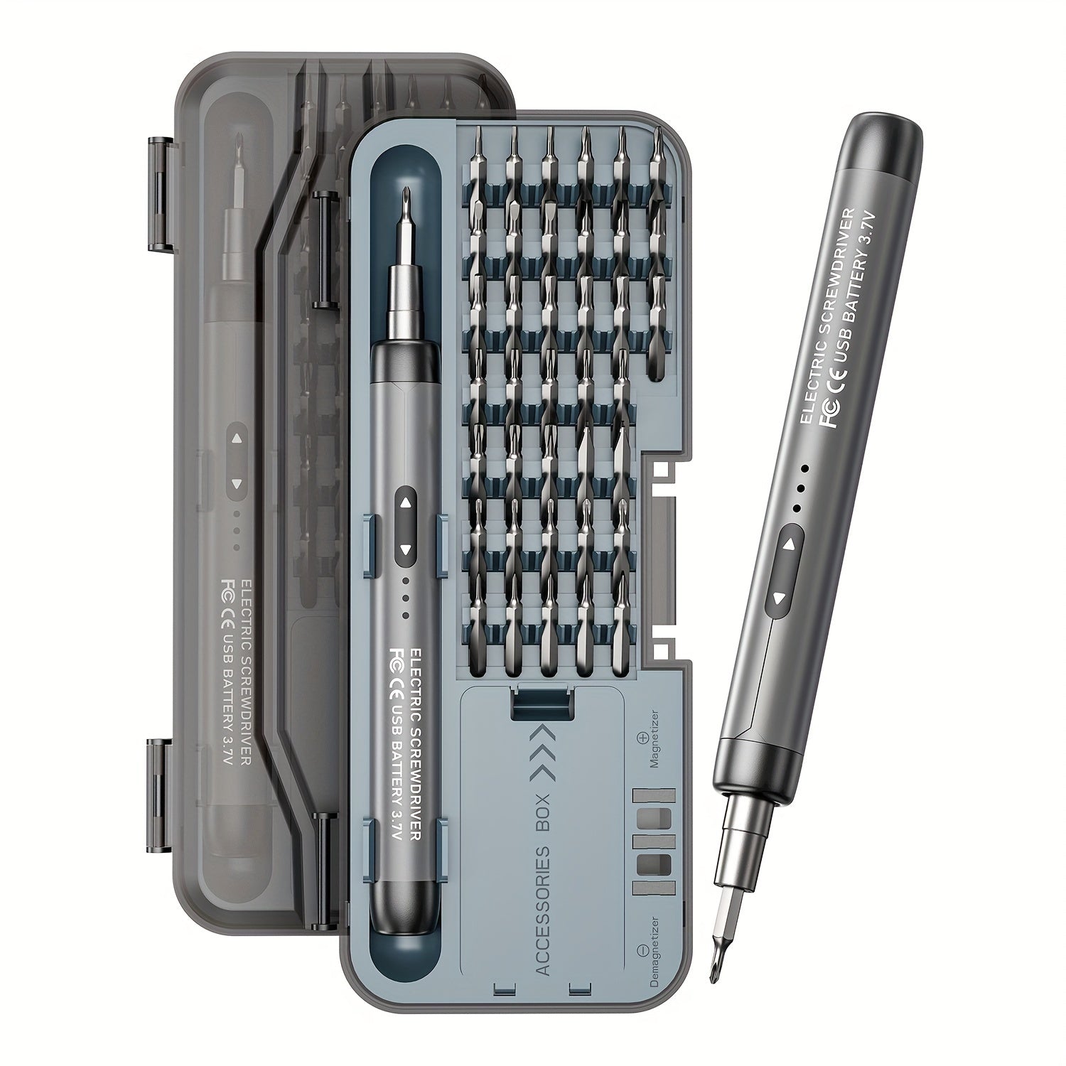 Cordless Electric Screwdriver Set with 38 Magnetic Precision Bits Rechargeable Lithium Battery for Phone Laptop Camera Watch and Computer Repairs