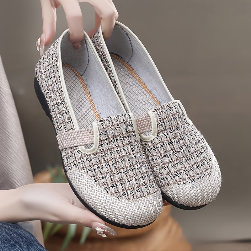 Women's Ethnic Retro Slip-On Flat Shoes Comfortable Casual Footwear