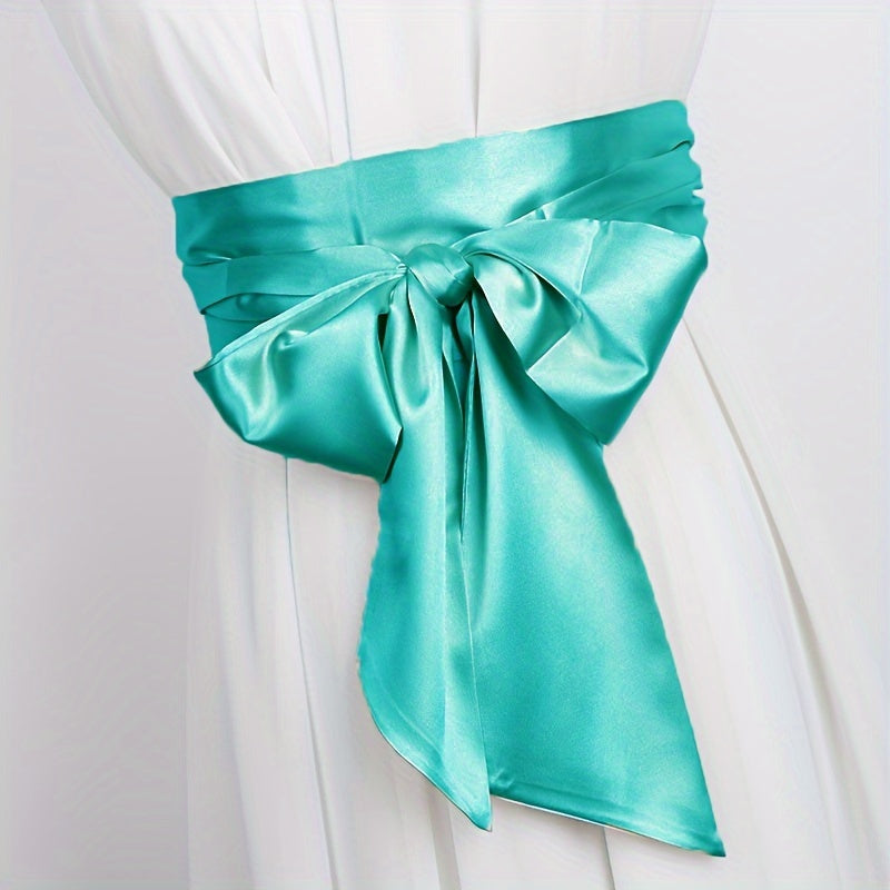 Женский сатиновый корсетный пояс с бантом, широкий пояс и детали корсета