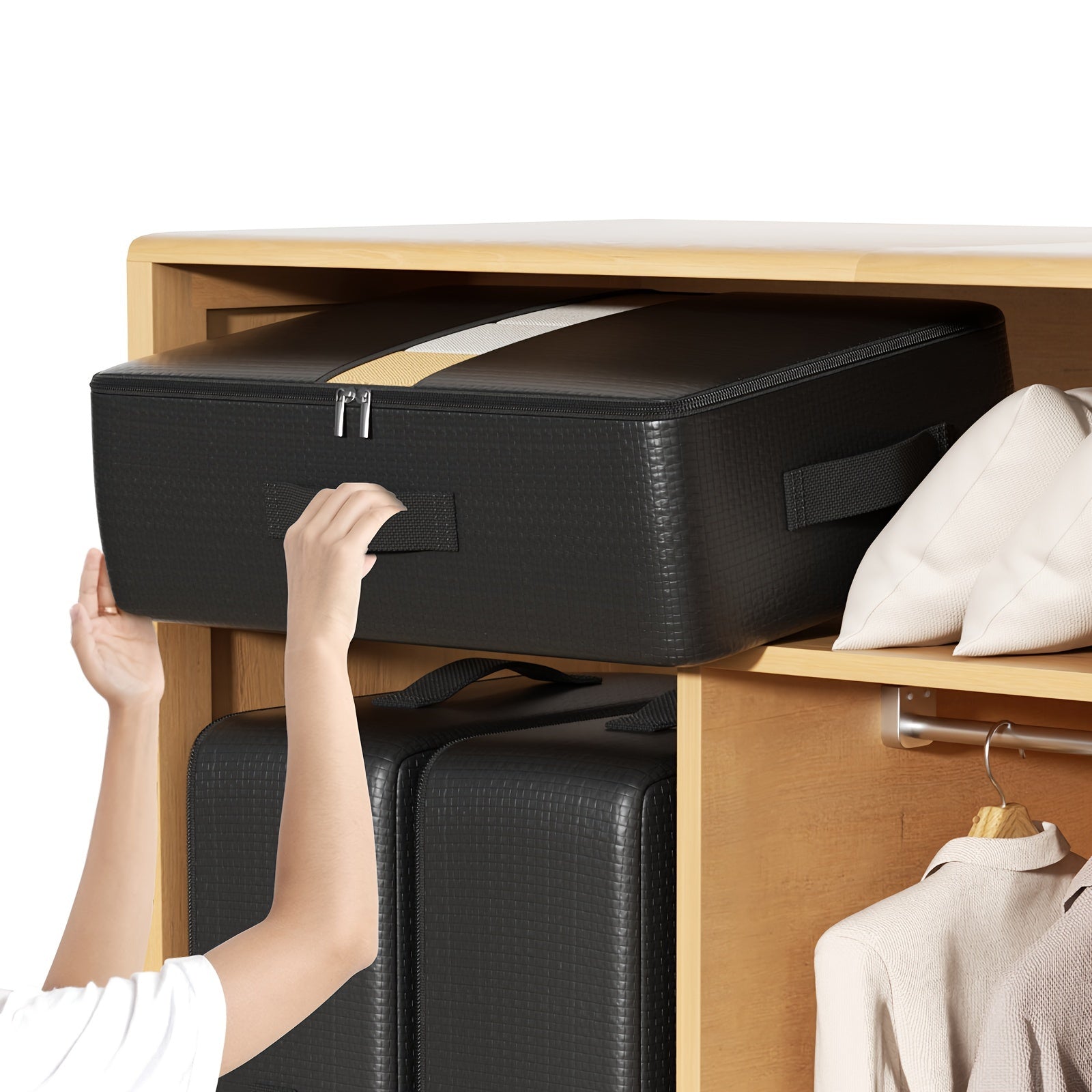 Large Capacity Under Bed Storage Bag Waterproof Foldable Organizer for Clothes Toys Books