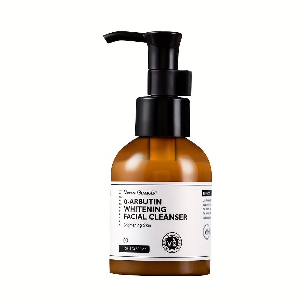 100ml Vibrant Glamour Arbutin Oqartiruvchi Yuz Tozalovchi - Uniseks Kattalar, Sheya Yog'i bilan Namlantiruvchi Kreml Formulasi, Romashka Hidli, Alkoholsiz, Barcha Teri Turlari Uchun, Chuqur Tozalovchi Yuz