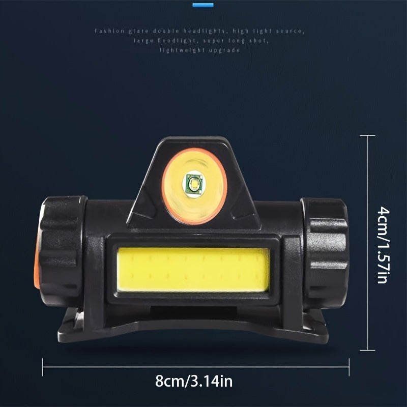 Multi-Functional LED Headlamp with COB Light USB Rechargeable Waterproof Non-Waterproof