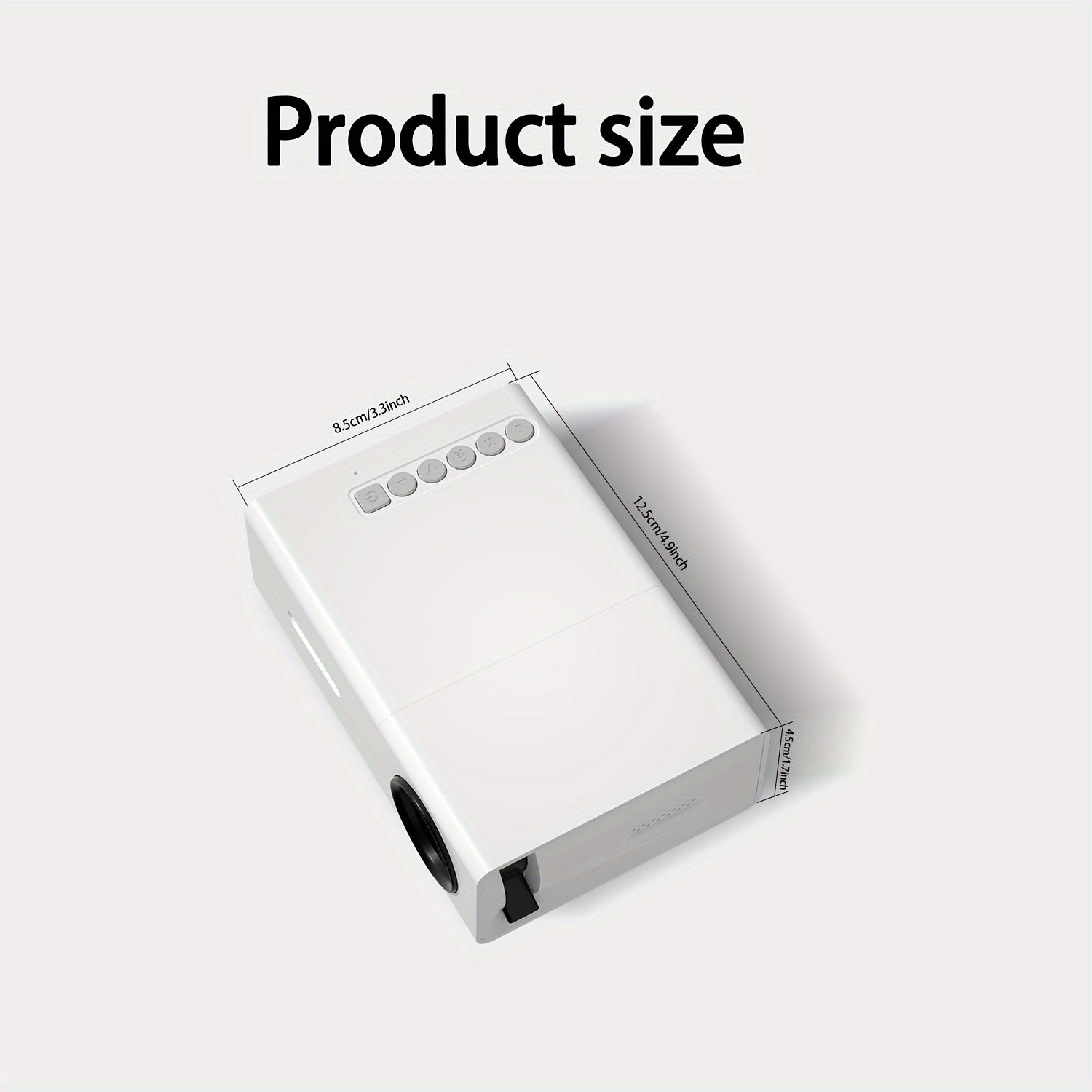 Mini Portable Micro Projector 1080P Support 320P Native Resolution for Home Use