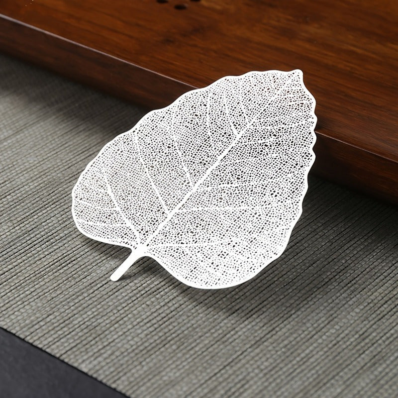 2 ta zamonaviy barg shaklidagi zanglamas po'latdan yasalgan choy filtrlari to'plami - Gongfu choy tayyorlash uchun mukammal, oshxonangizga nafislik qo'shadi, tozalash oson, mustahkam va korroziyaga chidamli.