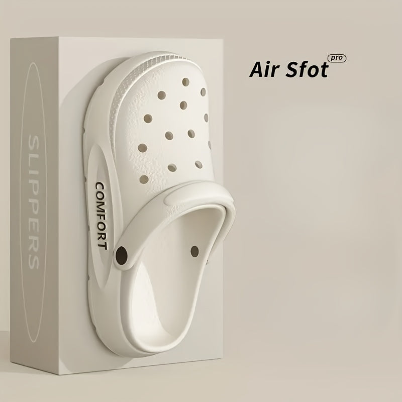 Women's EVA Clogs Slip-On Shoes Comfortable Indoor Outdoor Beige Black