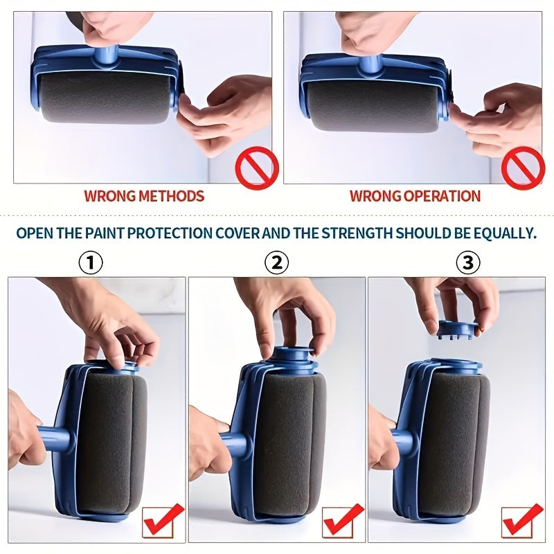 16.91oz Refillable Paint Roller Brush with Internal Storage Durable Plastic for Wall Painting and Crafting