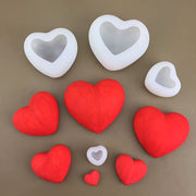 Ikkita sevgi yurak shaklidagi fondant qoliplari, shirinliklar va hunarmandchilik uchun 3D silikondan yasalgan qoliplar to'plami, DIY tort bezatish, pishirish va oshxona aksessuarlarida mukammal, 14-fevral bezaklari uchun ideal.