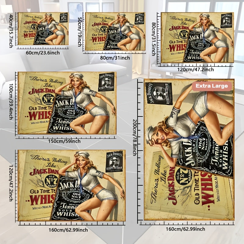 Polyester Rug Non-Slip Waterproof Indoor Outdoor Durable 1 Piece