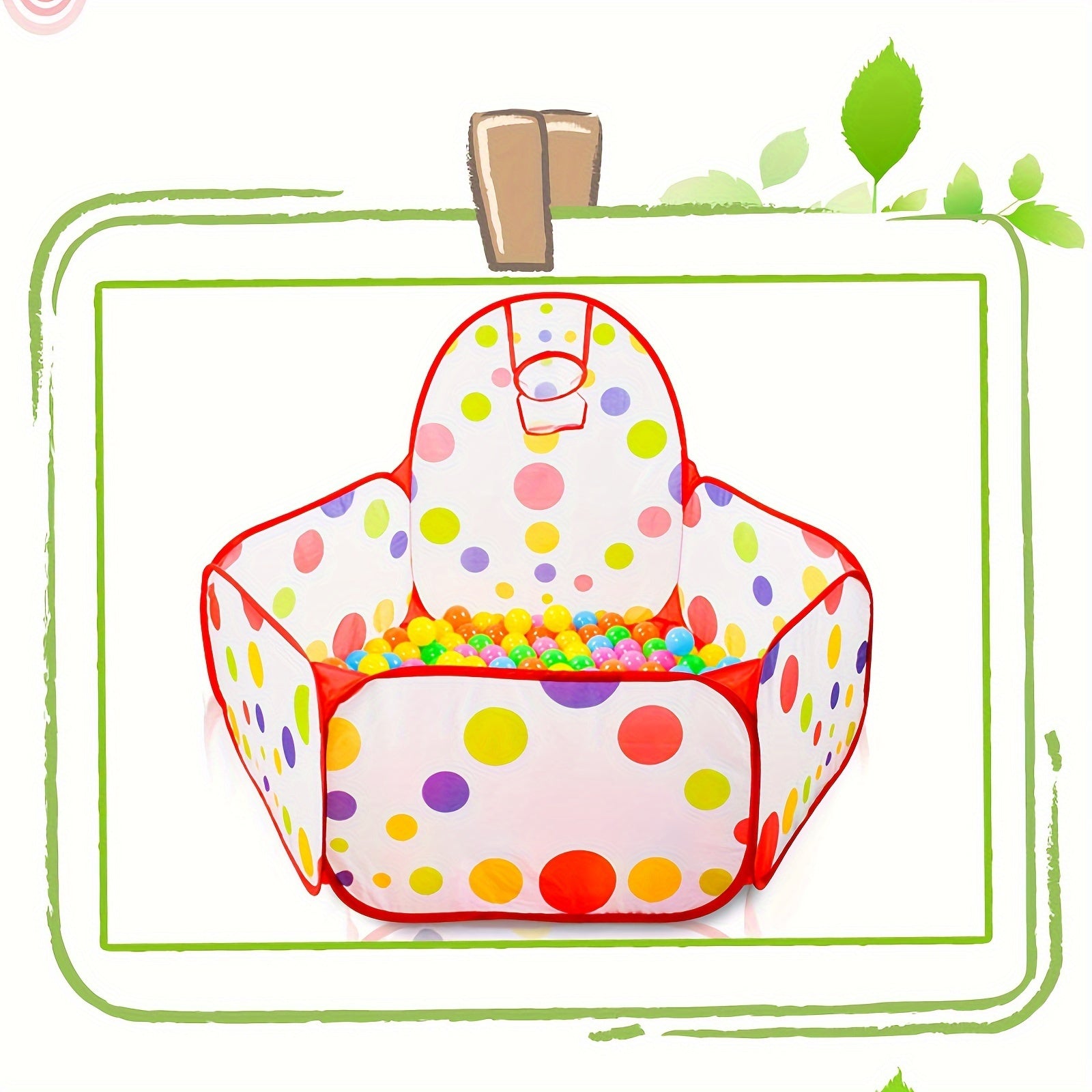 Piscina de bolas de océano para niños con juguete de baloncesto para niños de 2 años en adelante, 0.9m, poliéster, colores mezclados