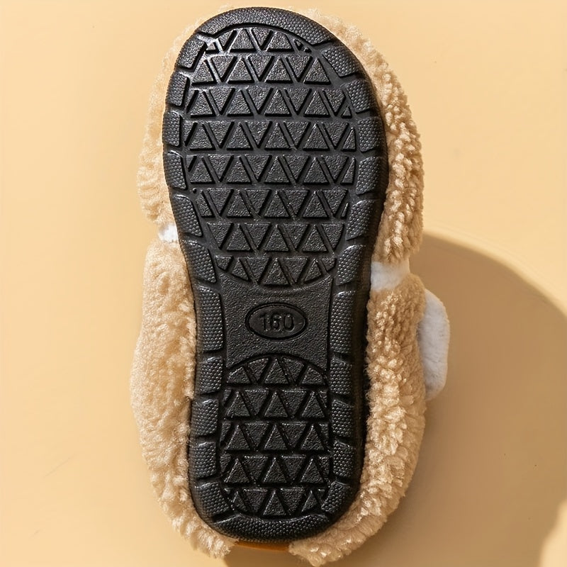 Kids' Winter Cotton Slippers for Boys and Girls Non-Slip Indoor Shoes Warm Cozy Toddler Baby