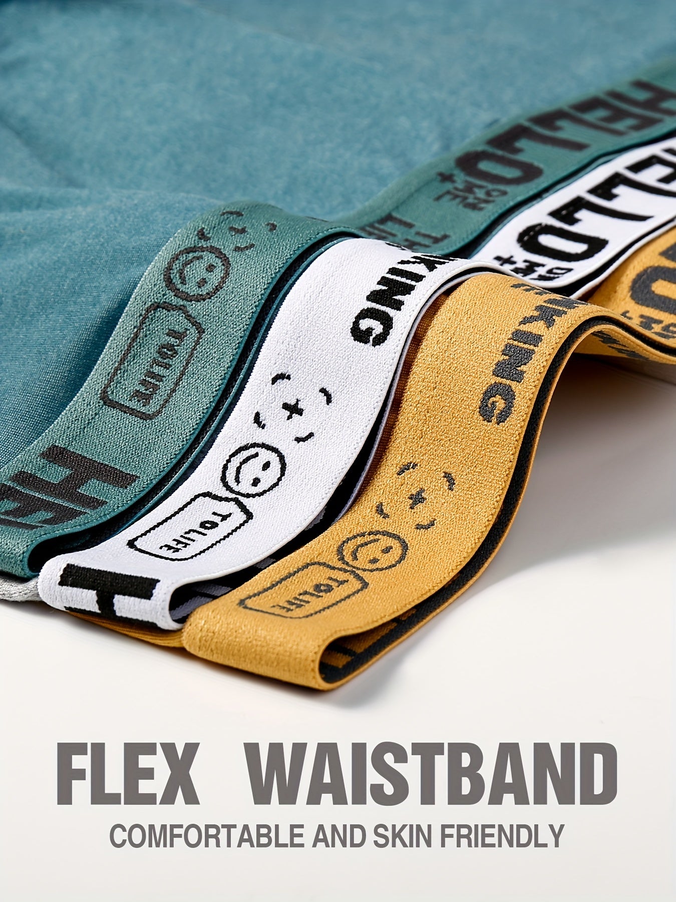 10 ta to'plam erkaklar uchun boxer shortlari, zamonaviy dizayn, nafas oladigan polyester va spandeks mato, o'rtacha cho'zilish.