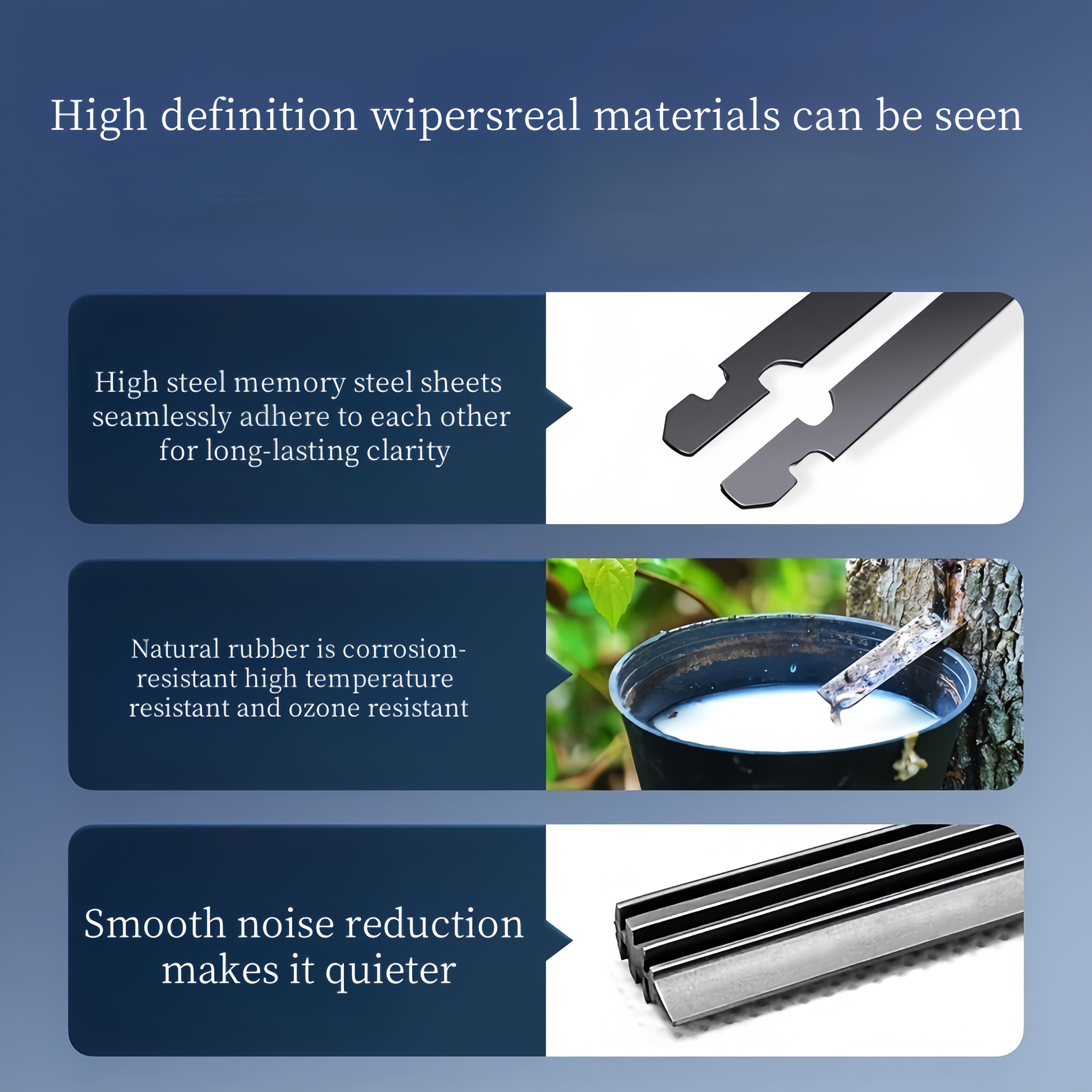 HD Wiper Blades for Cars Bardoshli Avtomobil Shisha Yopish uchun Uzun Muddatli Avtomobil Shisha O‘rnash uchun Qismlar