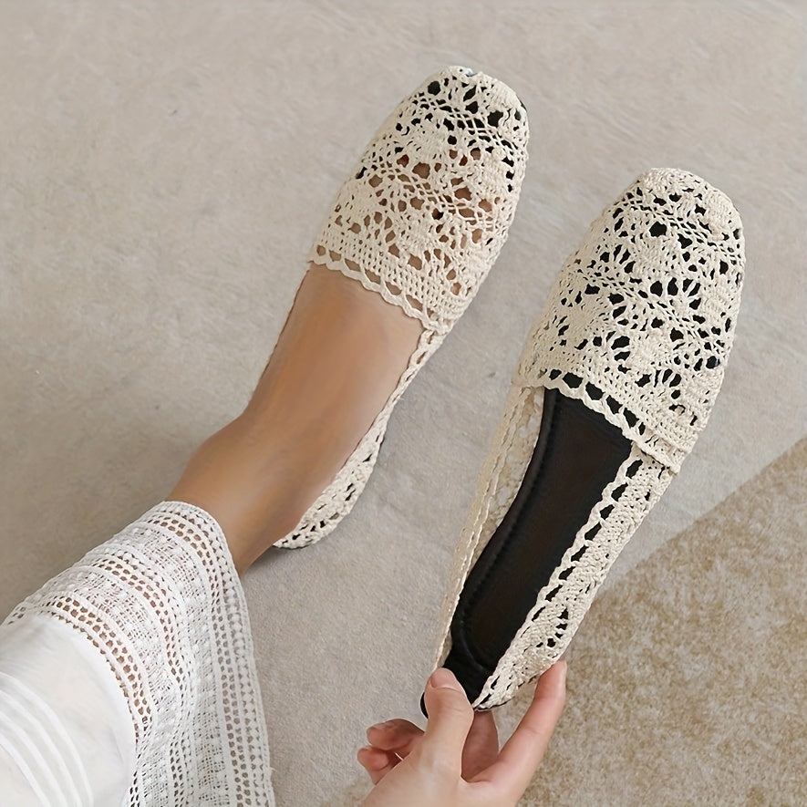 Women's Mary Jane Shoes Slip-On Breathable Net Flat All-Season Casual Dressy