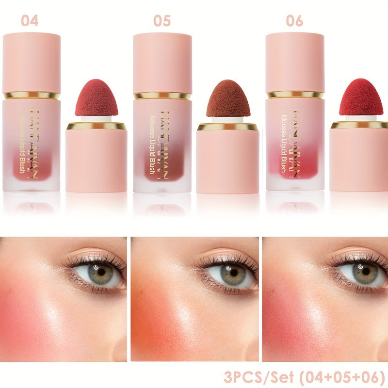 3 dona Velur Suyuqli Yuzqorqachlar uchun To'liq To'plam, Tabiiy, Uzun Muddati Yashirin Krema Yuzqorqachlar