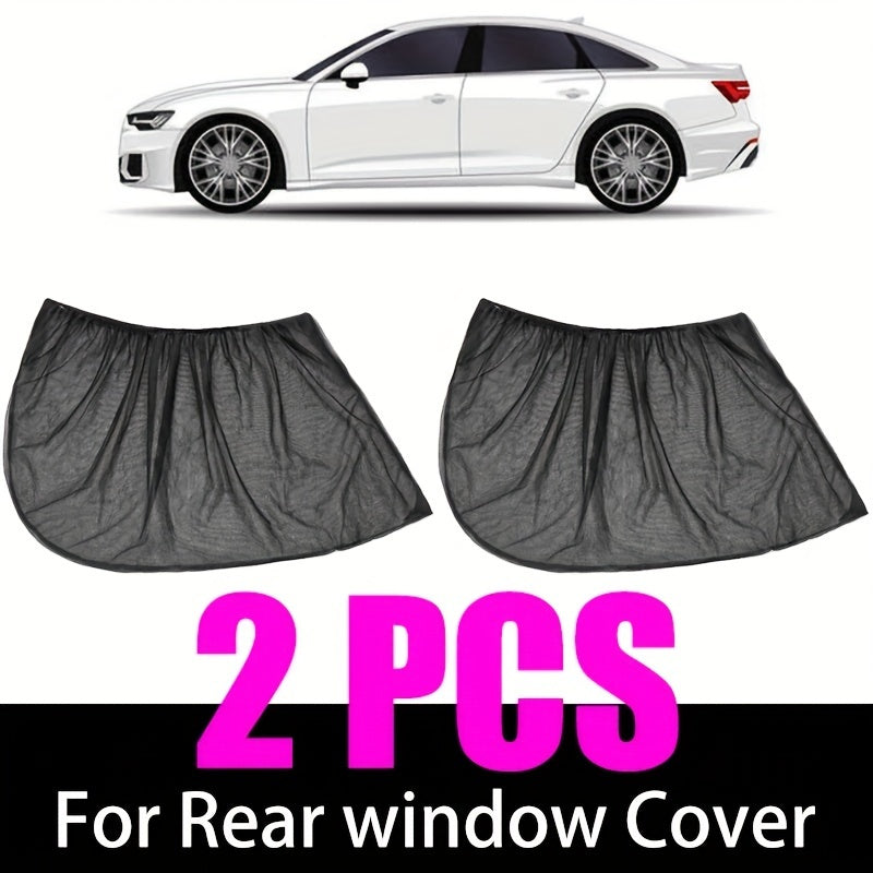 2 Pieces Car Side Window Sunshades UV Protection Breathable Mesh