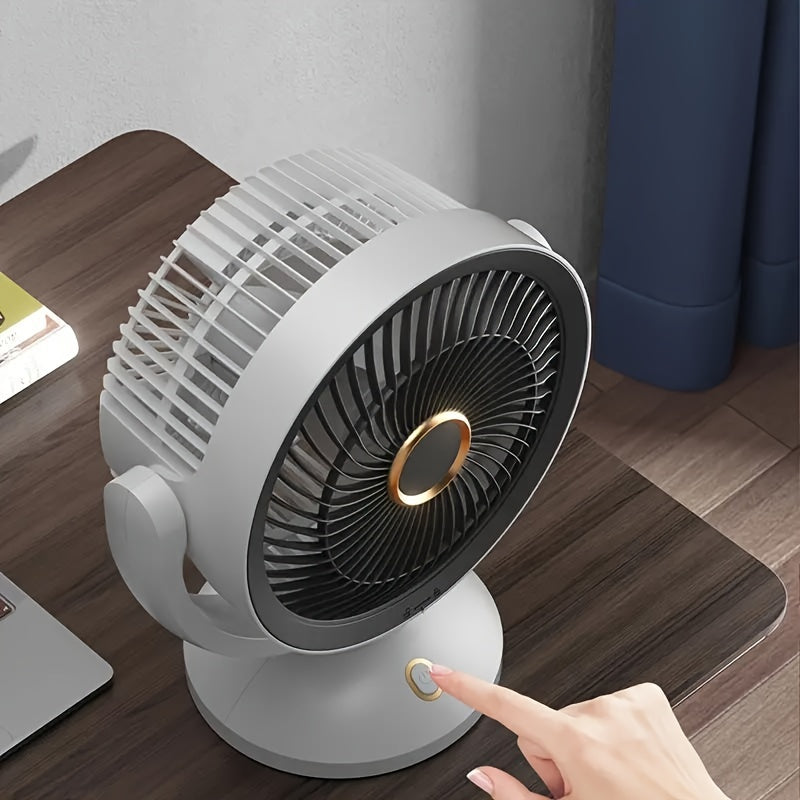 Desktop Fan with Adjustable Speed and Night Light for Office and Home