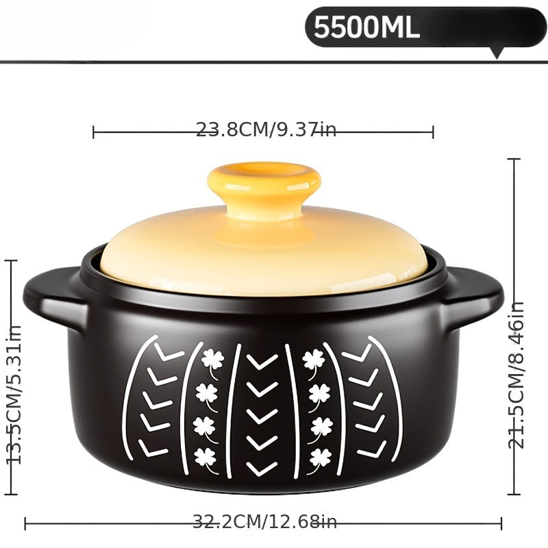 Керамическая большая кастрюля-тыква, безопасна для посудомоечной машины, универсальная для супов, пасты, морепродуктов