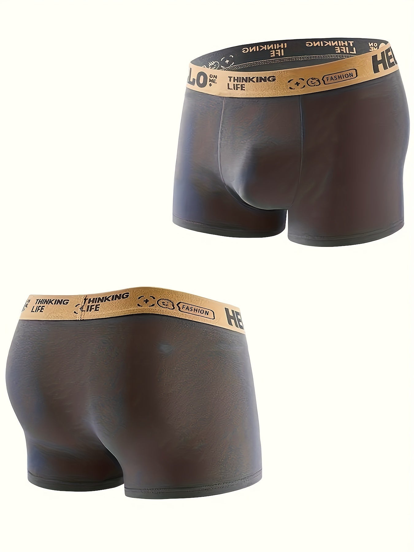 Men's Boxer Shorts 4 Pack Breathable Polyester Spandex Casual Comfortable Stylish