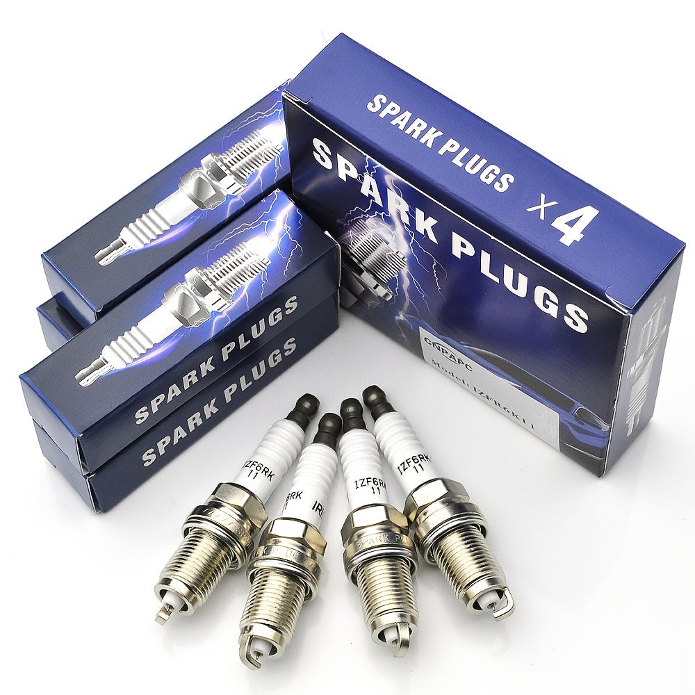 4 Pack Iridium Spark Plugs for Cars Replacement High Performance Durable