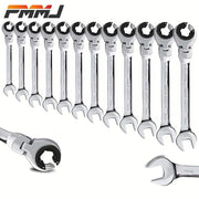 Ratchet kaliti to'plami Avtomobil tormoz, yonilg'i quvuri uchun ochiq-oydin, moslashuvchan bosh, 72 tish