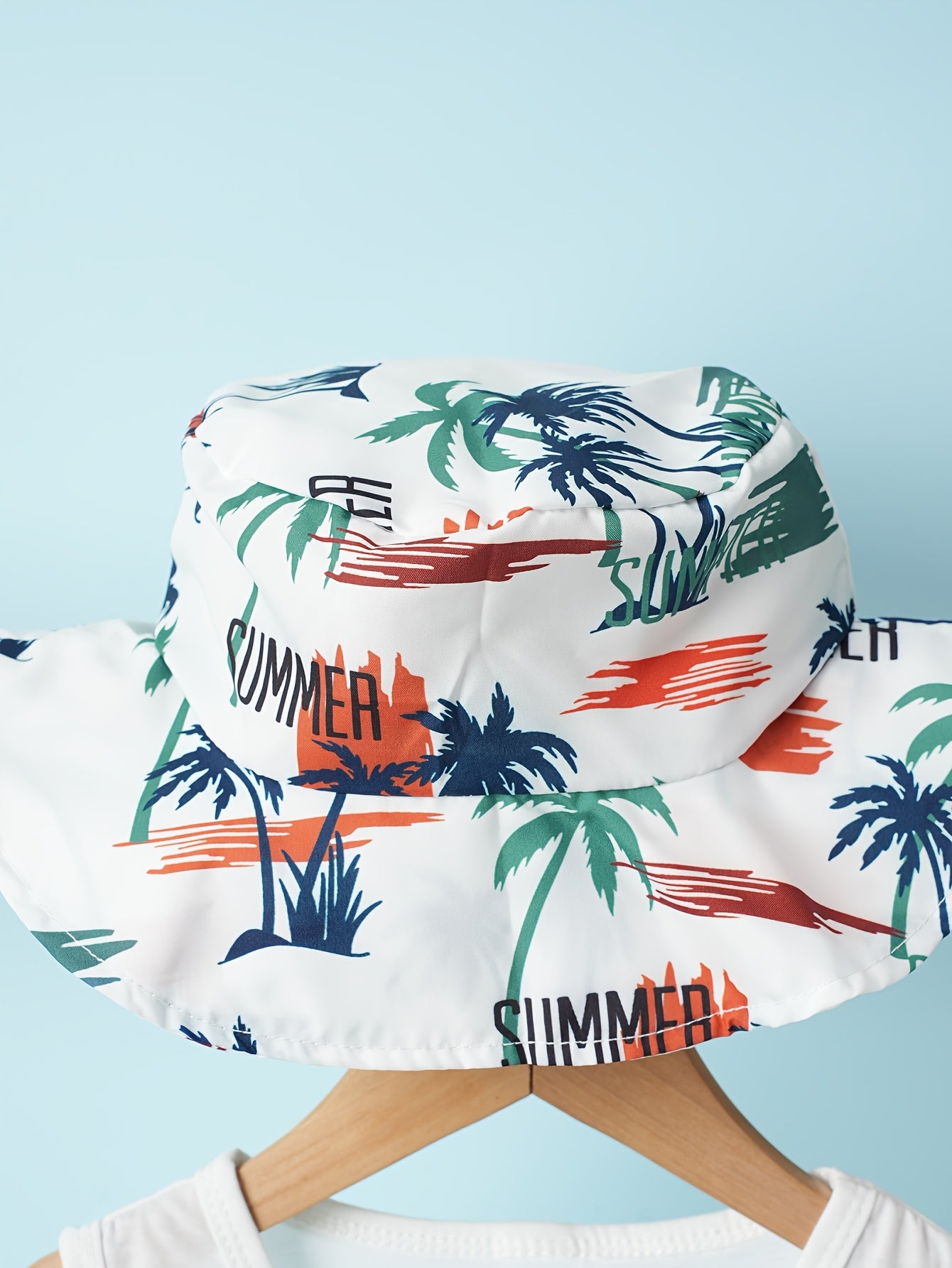 Boys' 3-Piece Tropical Leaf Print Tank Top and Shorts Set Breathable Knit Fabric