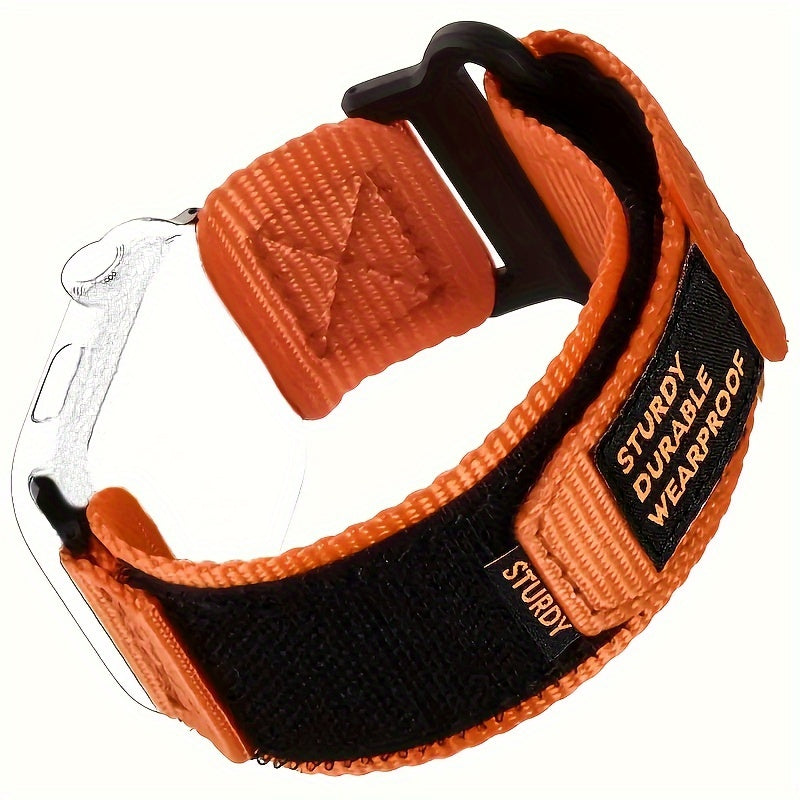 Men's Tactical Nylon Watch Strap Compatible with iPhone Watch Series 1-9 Ultra 2 38mm 42mm 44mm 45mm 49mm
