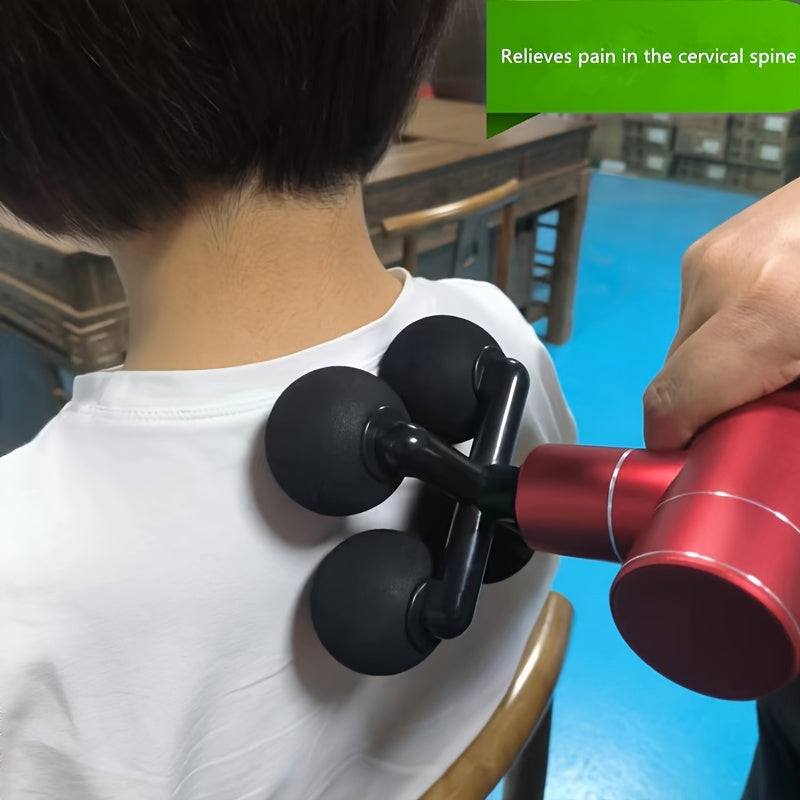 Fascia Gun with Silicone and Plastic Massage Heads for Deep Tissue Muscle Relief