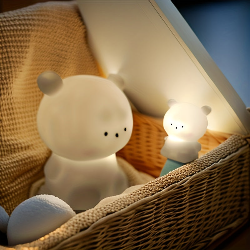 Luz nocturna LED en forma de oso alimentada por batería con control de palanca Juegos pequeños y grandes