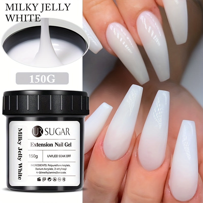 Pinkish-White Nail Extension Gel 150g Fast-Dry UV/LED Soak Off High-Quality