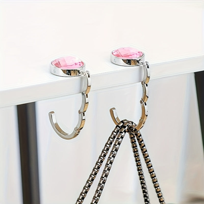 Acrylic Foldable Handbag Hook Purse Hanger for Desktops Cafes Libraries Home