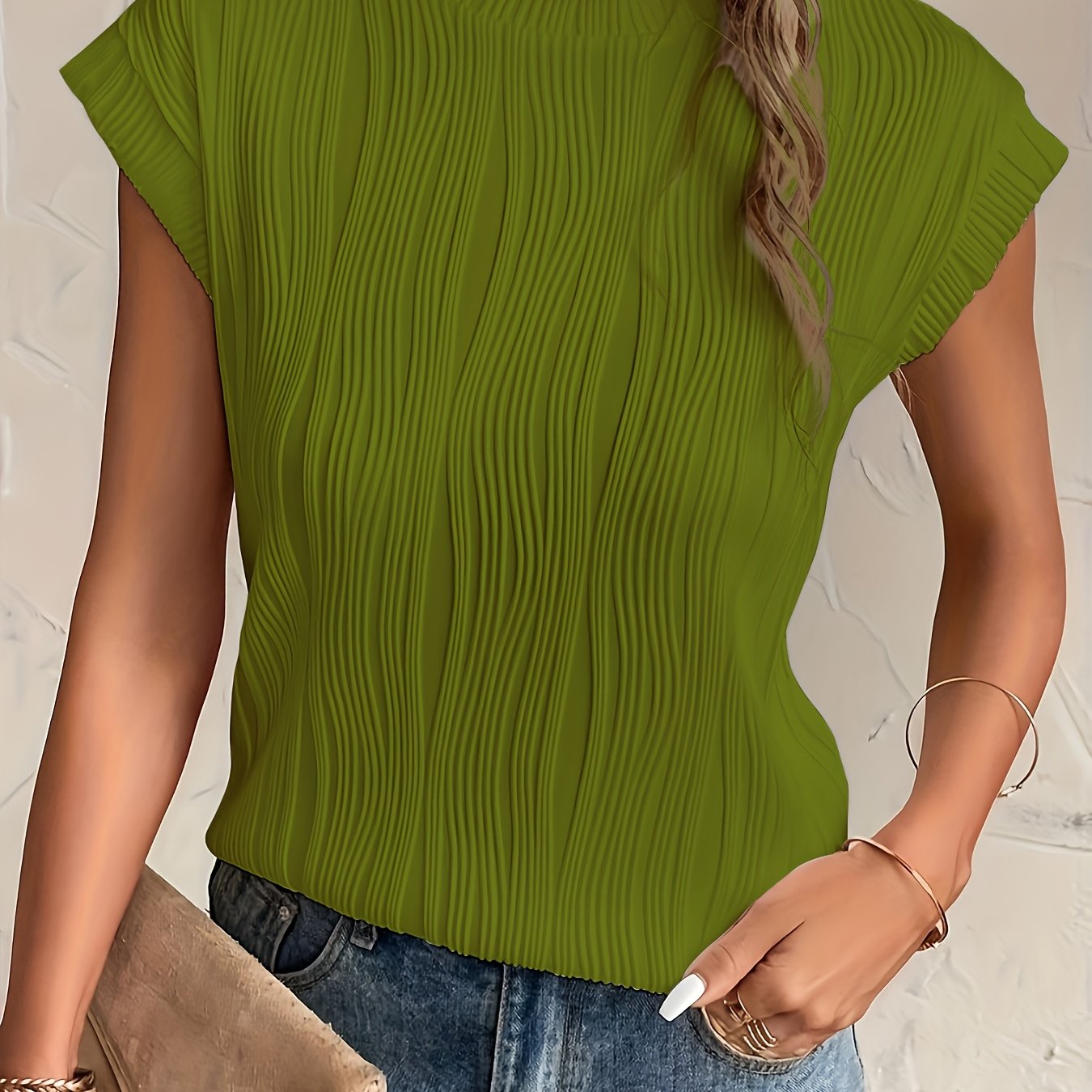 Plus o'lcham ayollar uchun qisqa sleeve T-shirt yengil polyester spandex to'liq rang