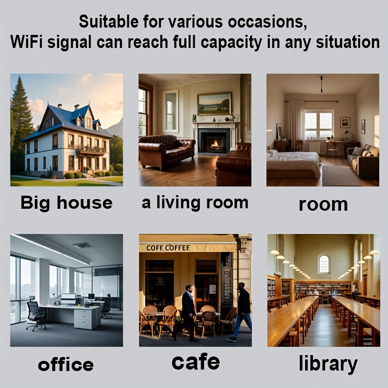 High-Performance 300Mbps WiFi Repeater with 360° Antennas Ethernet Support Indoor Outdoor