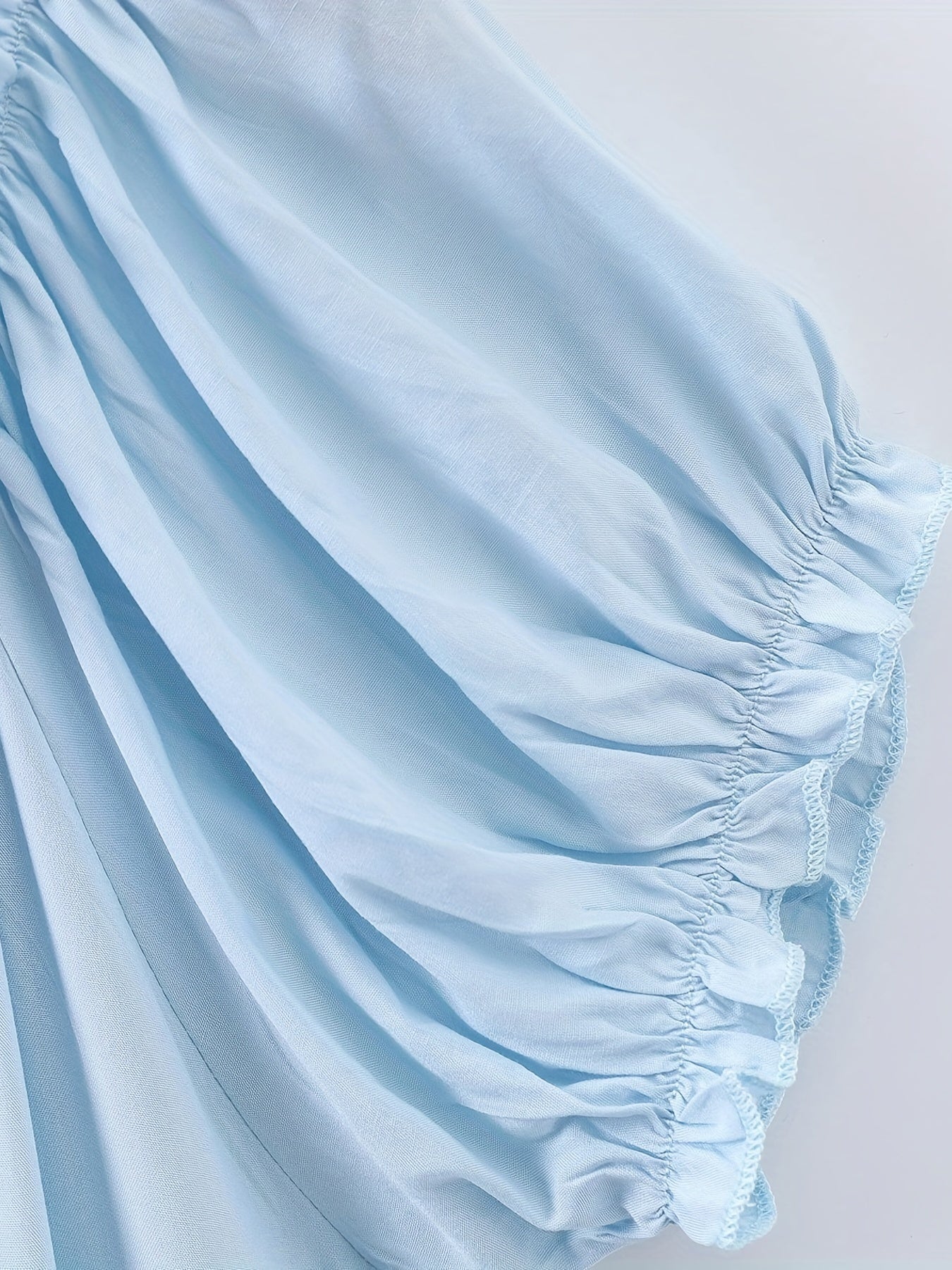 Women's Viscose Nightdress with Lace Trim and Ruffle Hem for Summer