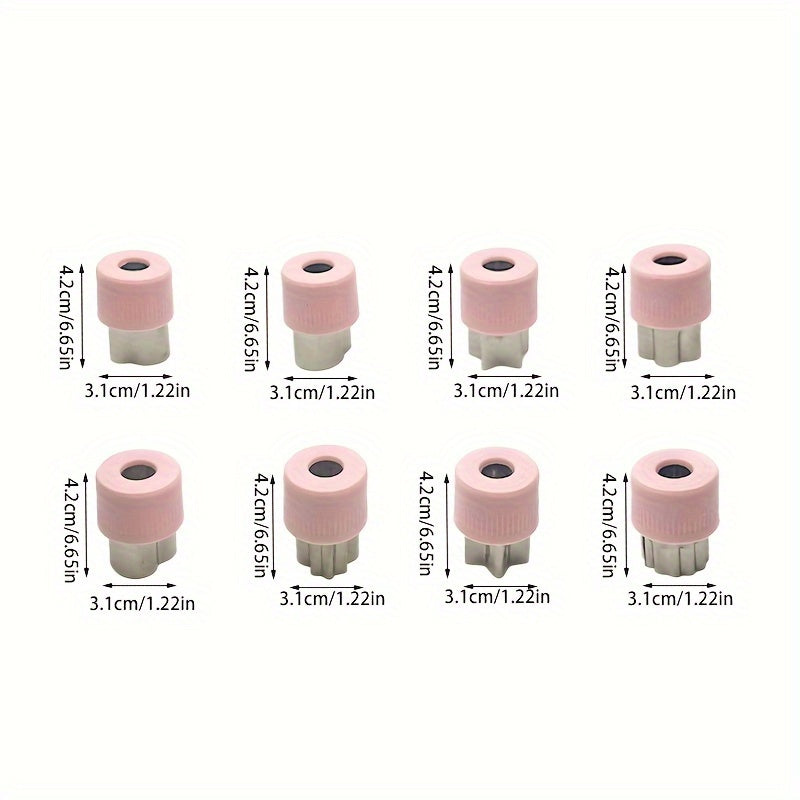 Set of 8 Stainless Steel Cookie and Fruit Print Baking Tools with Changeable Plungers