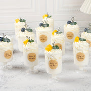 20 Pack 3.5 Oz Clear Mini Dessert Cups for Ice Cream Mousse Pudding and Snacks