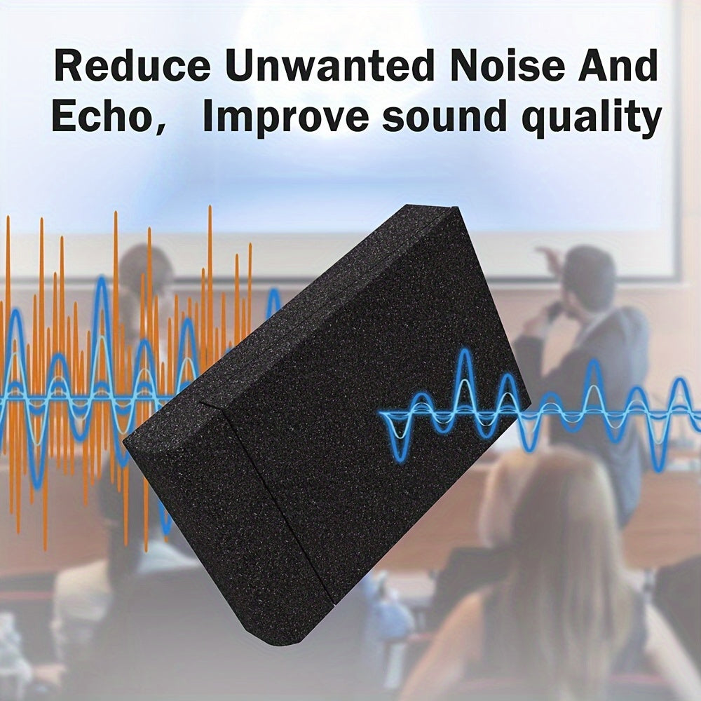 High-Density Acoustic Foam Speaker Isolation Pads Black 29.46cm x 19.51cm x 3.99cm for Studio Monitor Sound Improvement