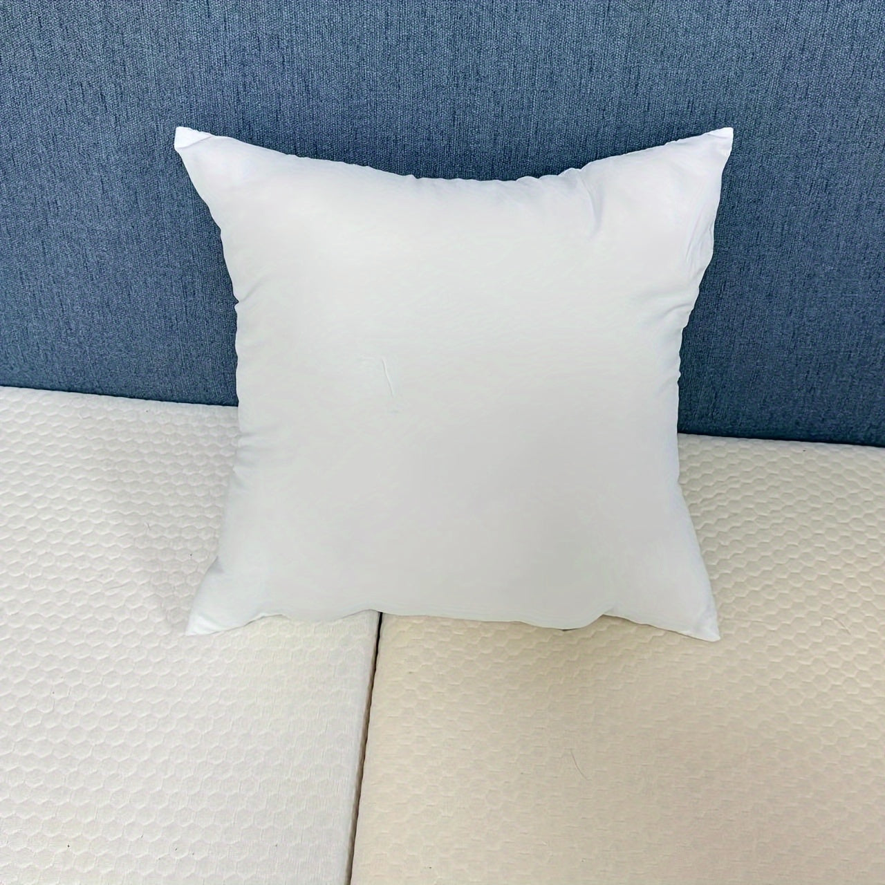 Set of 4 White High Elastic Pillow Inserts for Sofas Cars and Bedrooms Square and Lumbar